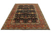 6x9 Black and Rust Persian Rug