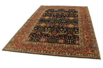 6x9 Black and Rust Persian Rug