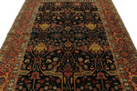 6x9 Black and Rust Persian Rug