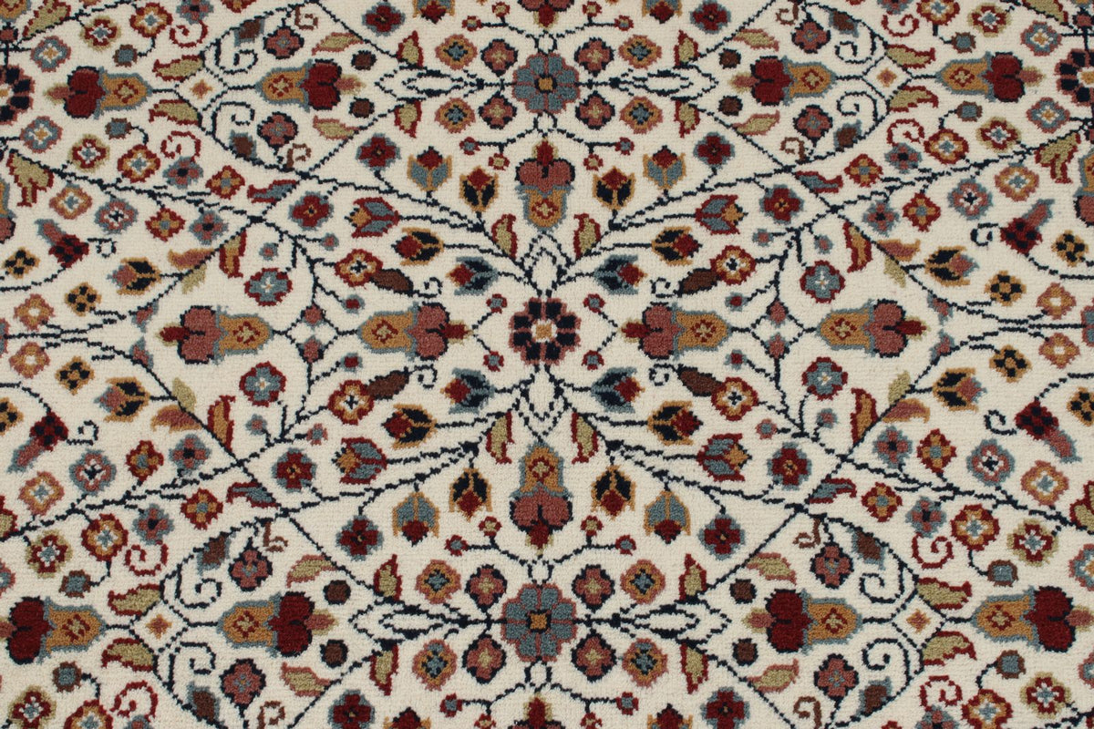 4x6 Ivory and Black Turkish Traditional Rug