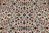 4x6 Ivory and Black Turkish Traditional Rug