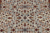 4x6 Ivory and Black Turkish Traditional Rug