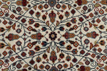 4x6 Ivory and Black Turkish Traditional Rug