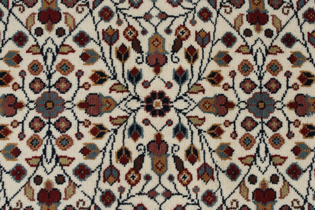 4x6 Ivory and Black Turkish Traditional Rug