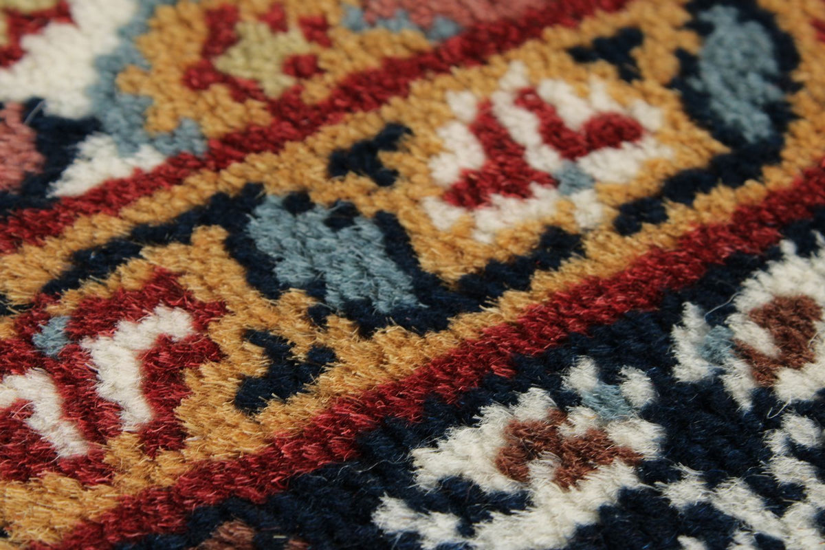 4x6 Ivory and Black Turkish Traditional Rug