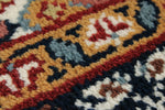 4x6 Ivory and Black Turkish Traditional Rug