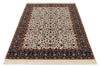 4x6 Ivory and Black Turkish Traditional Rug