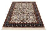 4x6 Ivory and Black Turkish Traditional Rug