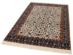 4x6 Ivory and Black Turkish Traditional Rug