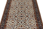 4x6 Ivory and Black Turkish Traditional Rug