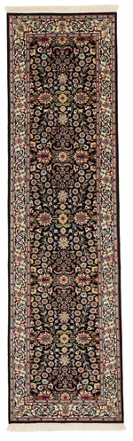 3x9 Black and Ivory Traditional Runner