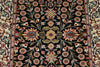 3x9 Black and Ivory Traditional Runner
