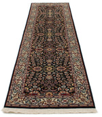 3x9 Black and Ivory Traditional Runner