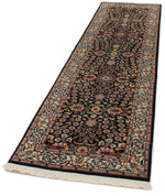 3x9 Black and Ivory Traditional Runner
