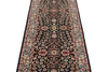 3x9 Black and Ivory Traditional Runner
