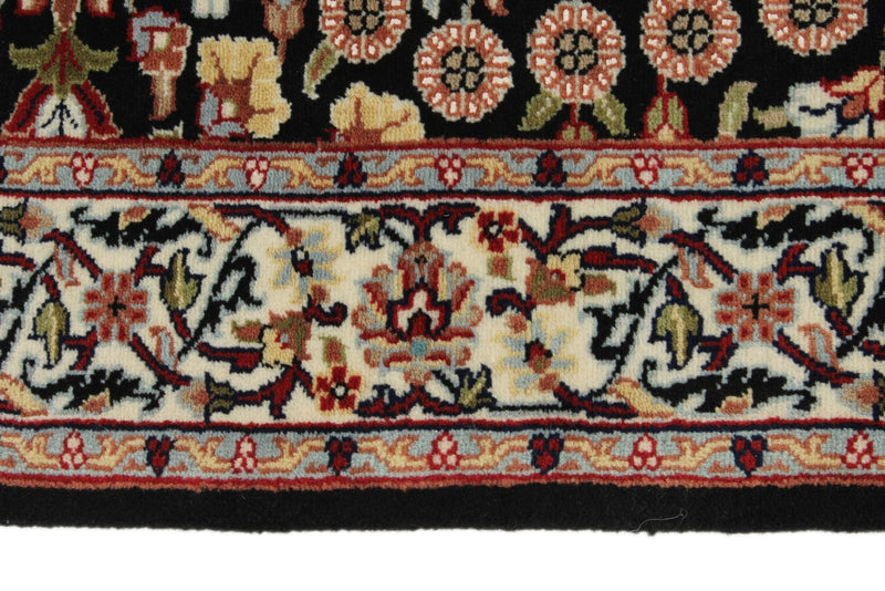 3x9 Black and Ivory Traditional Runner