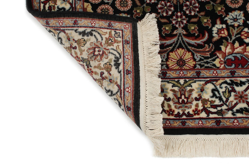 3x9 Black and Ivory Traditional Runner