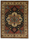 9x12 Black and Ivory Persian Rug