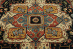 9x12 Black and Ivory Persian Rug