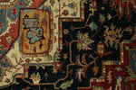 9x12 Black and Ivory Persian Rug