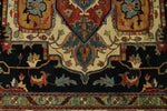 9x12 Black and Ivory Persian Rug