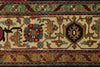 9x12 Black and Ivory Persian Rug