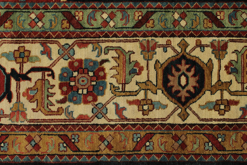9x12 Black and Ivory Persian Rug