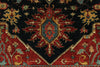 9x12 Black and Ivory Persian Rug