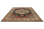9x12 Black and Ivory Persian Rug