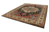 9x12 Black and Ivory Persian Rug