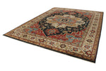 9x12 Black and Ivory Persian Rug