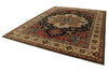9x12 Black and Ivory Persian Rug