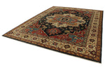 9x12 Black and Ivory Persian Rug