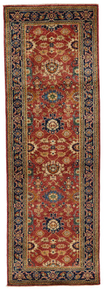 3x8 Rust and Black Turkish Tribal Runner