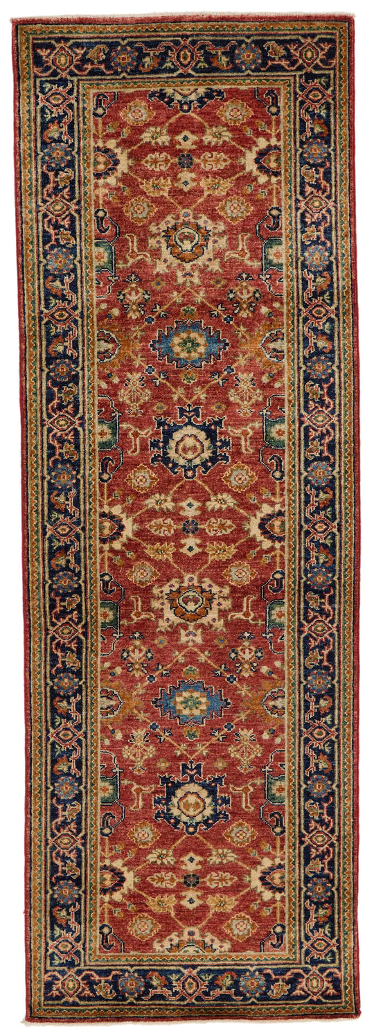 3x8 Rust and Black Turkish Tribal Runner