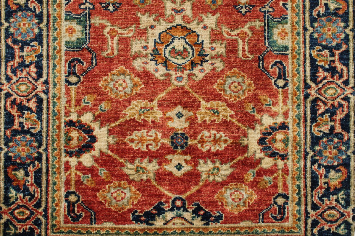 3x8 Rust and Black Turkish Tribal Runner