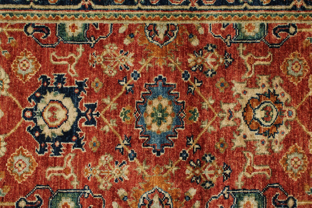 3x8 Rust and Black Turkish Tribal Runner