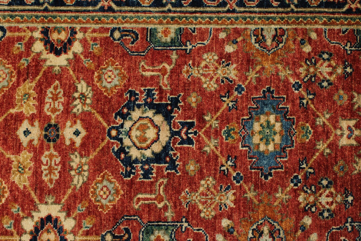 3x8 Rust and Black Turkish Tribal Runner