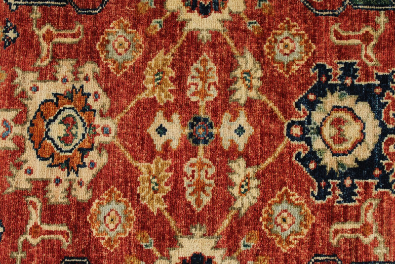 3x8 Rust and Black Turkish Tribal Runner