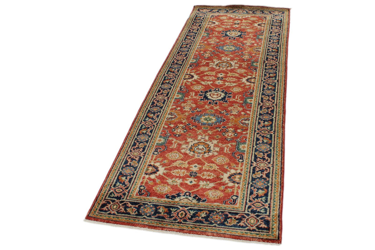 3x8 Rust and Black Turkish Tribal Runner