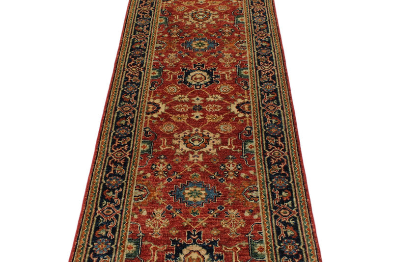 3x8 Rust and Black Turkish Tribal Runner