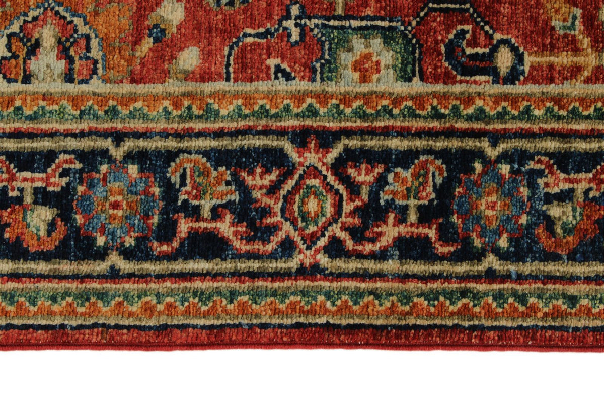 3x8 Rust and Black Turkish Tribal Runner