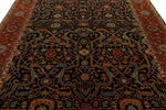 8x10 Navy and Rust Turkish Persian Rug