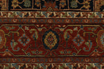 8x10 Navy and Rust Turkish Persian Rug