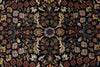 8x11 Navy and Ivory Turkish Silk Rug