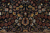 8x11 Navy and Ivory Turkish Silk Rug