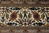 8x11 Navy and Ivory Turkish Silk Rug