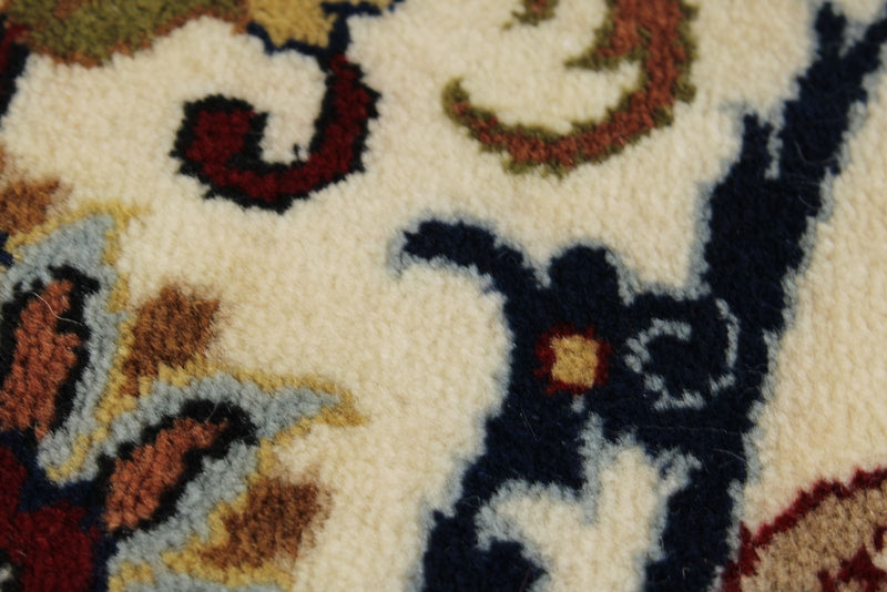 8x11 Navy and Ivory Turkish Silk Rug