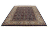 8x11 Navy and Ivory Turkish Silk Rug