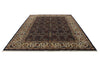 8x11 Navy and Ivory Turkish Silk Rug